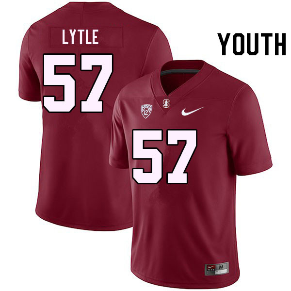 Youth #57 Spencer Lytle Stanford Cardinal College Football Jerseys Stitched Sale-Cardinal